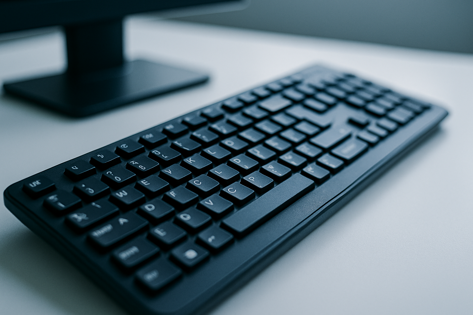 Tastatur schwarz, KI gesteuert